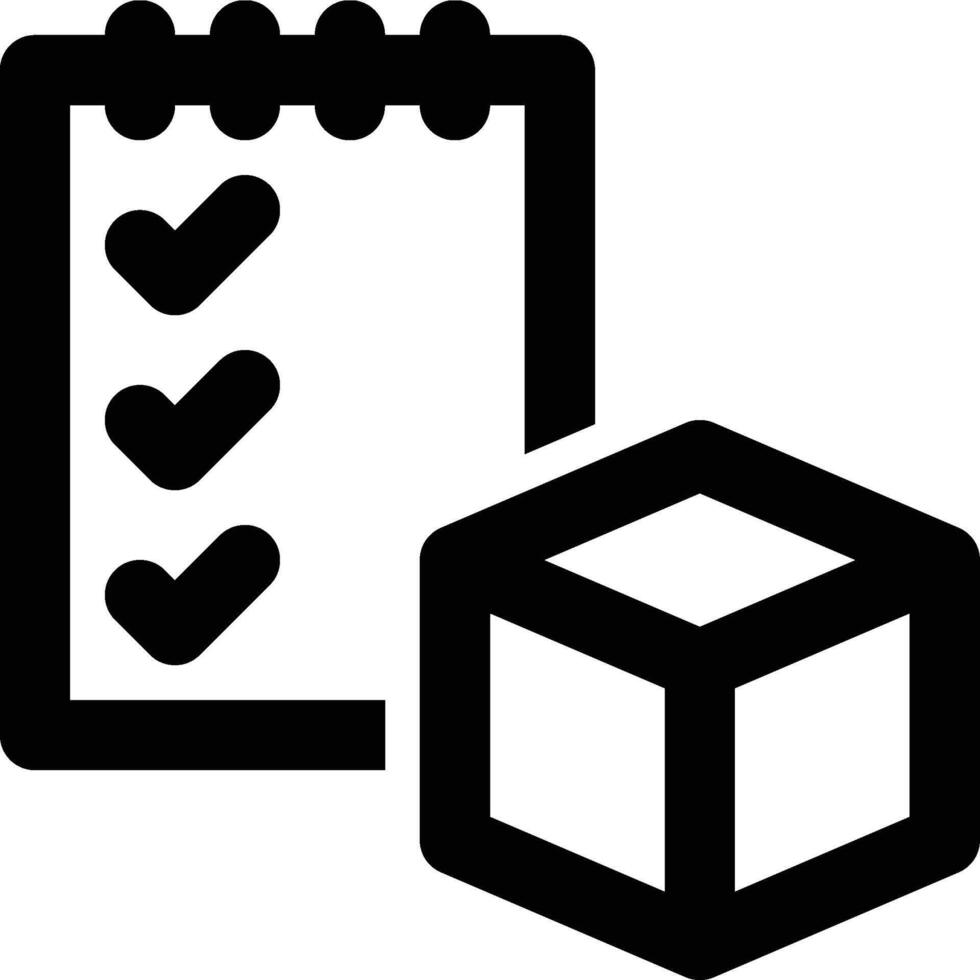 Product Management, Product Requirement, Product List Outline Icon vector