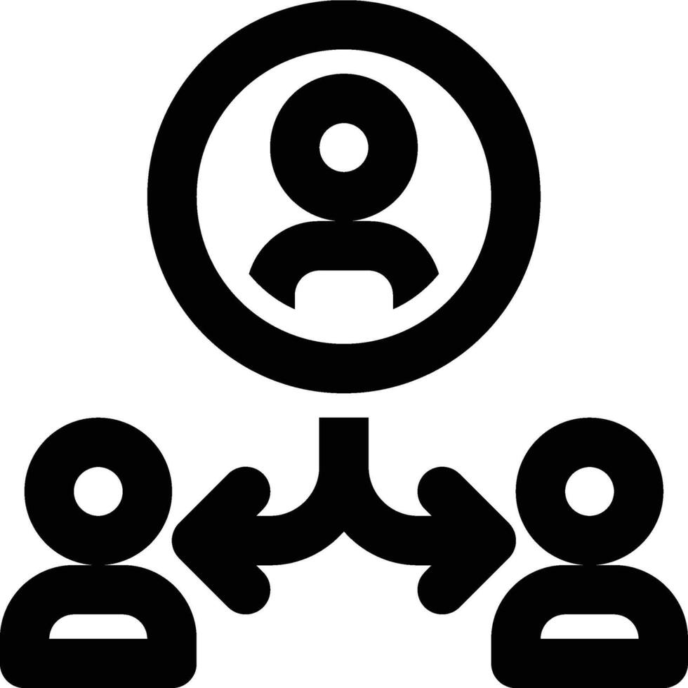 Delegate, Delegation, Delegating Outline Icon vector
