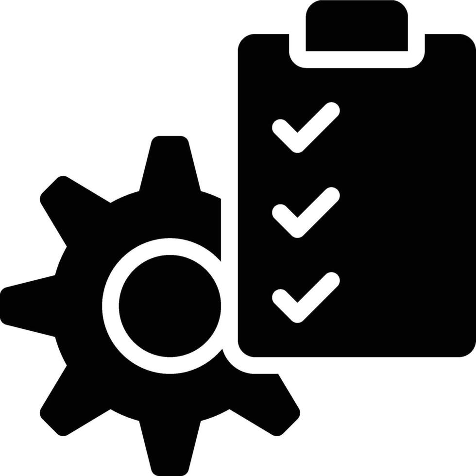 Project Management, Project, Requirement Glyph Solid Icon vector