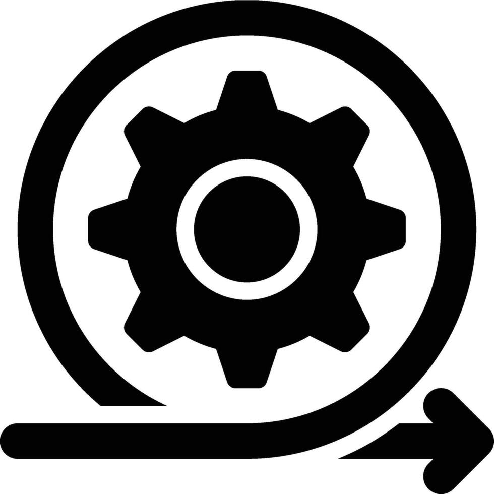 Agile Development, Agile, Scrum Glyph Solid Icon vector