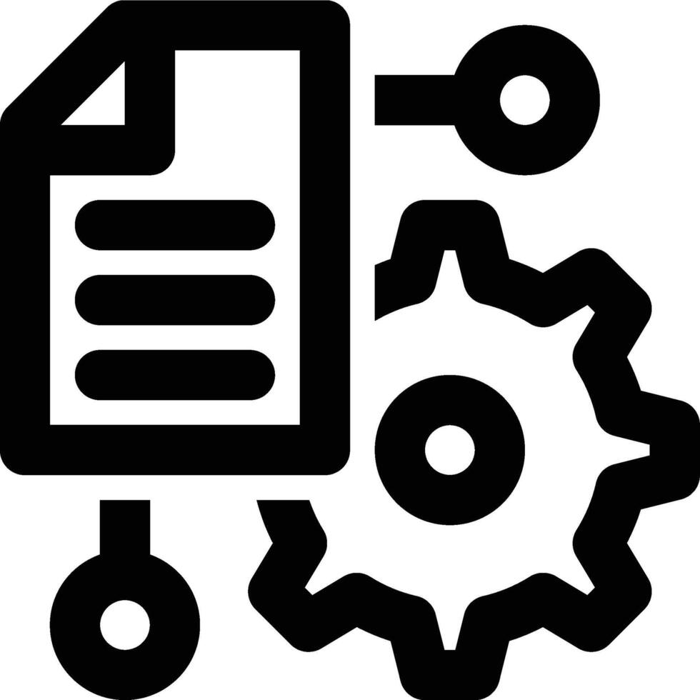 Information System, Development, Data Engineering Outline Icon vector