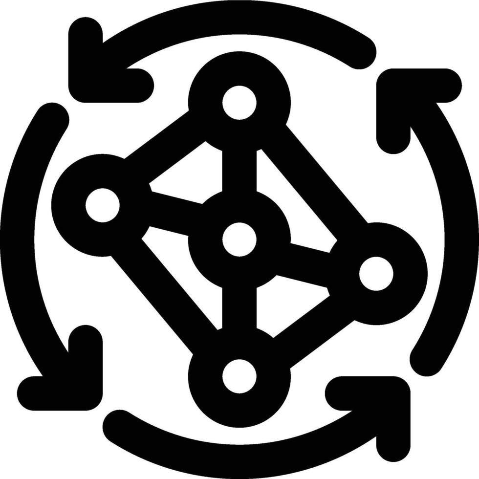 System Development, Life Cycle, Lifecycle Outline Icon vector