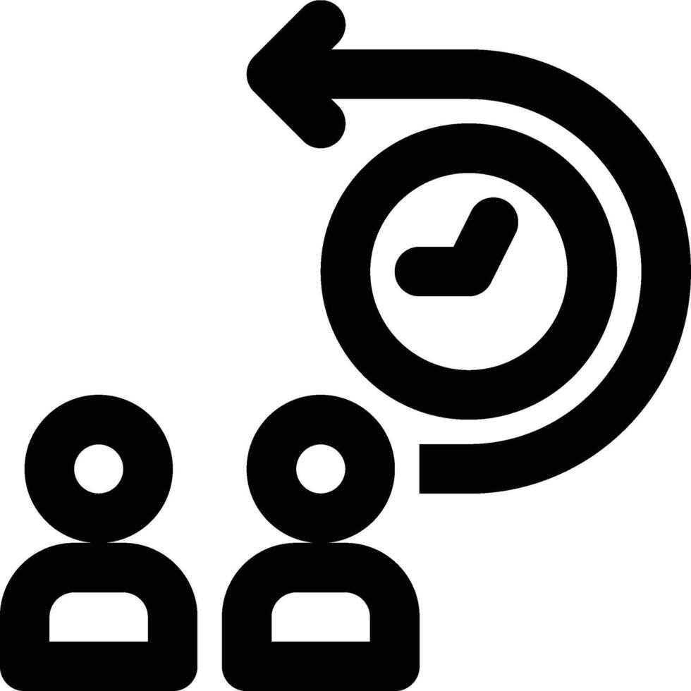 Retrospective, Team, Meeting Outline Icon vector