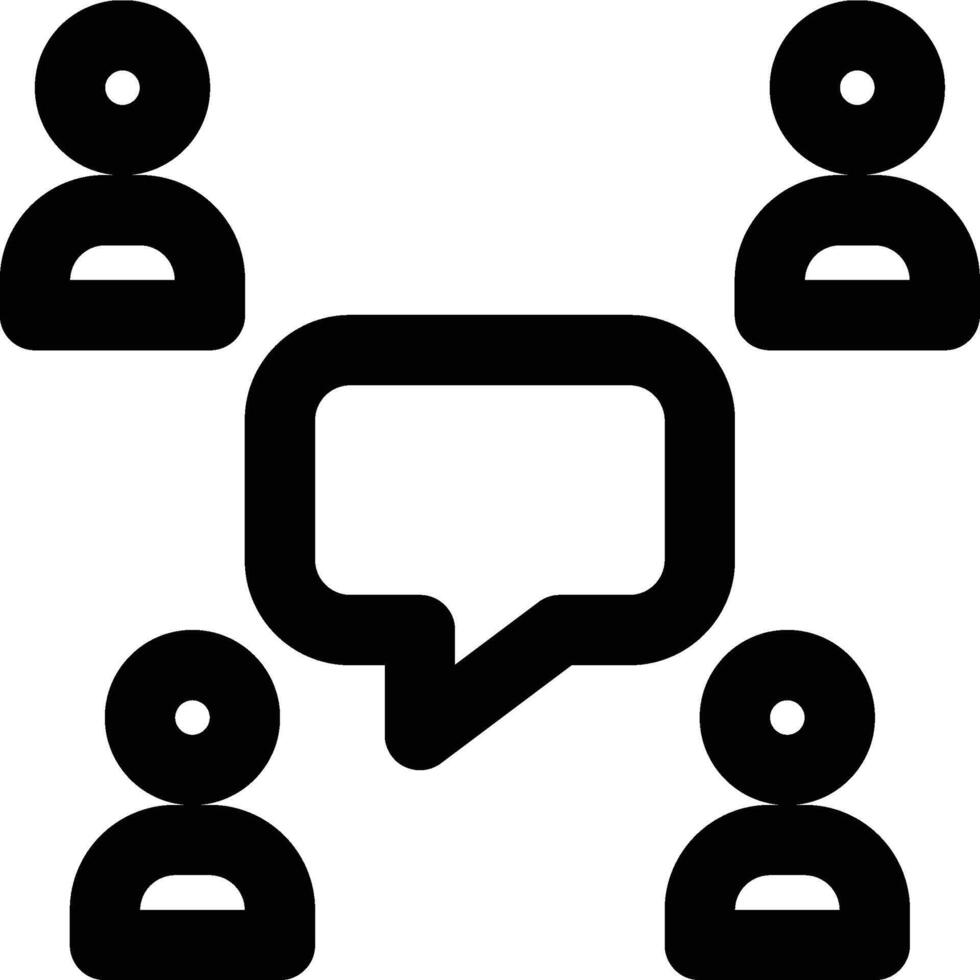 Communication, Team, Group Outline Icon vector