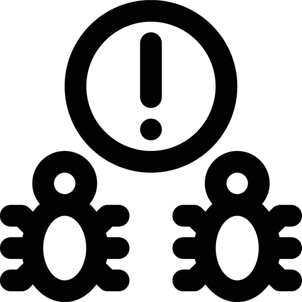Bugs, Error, Flaw Outline Icon vector