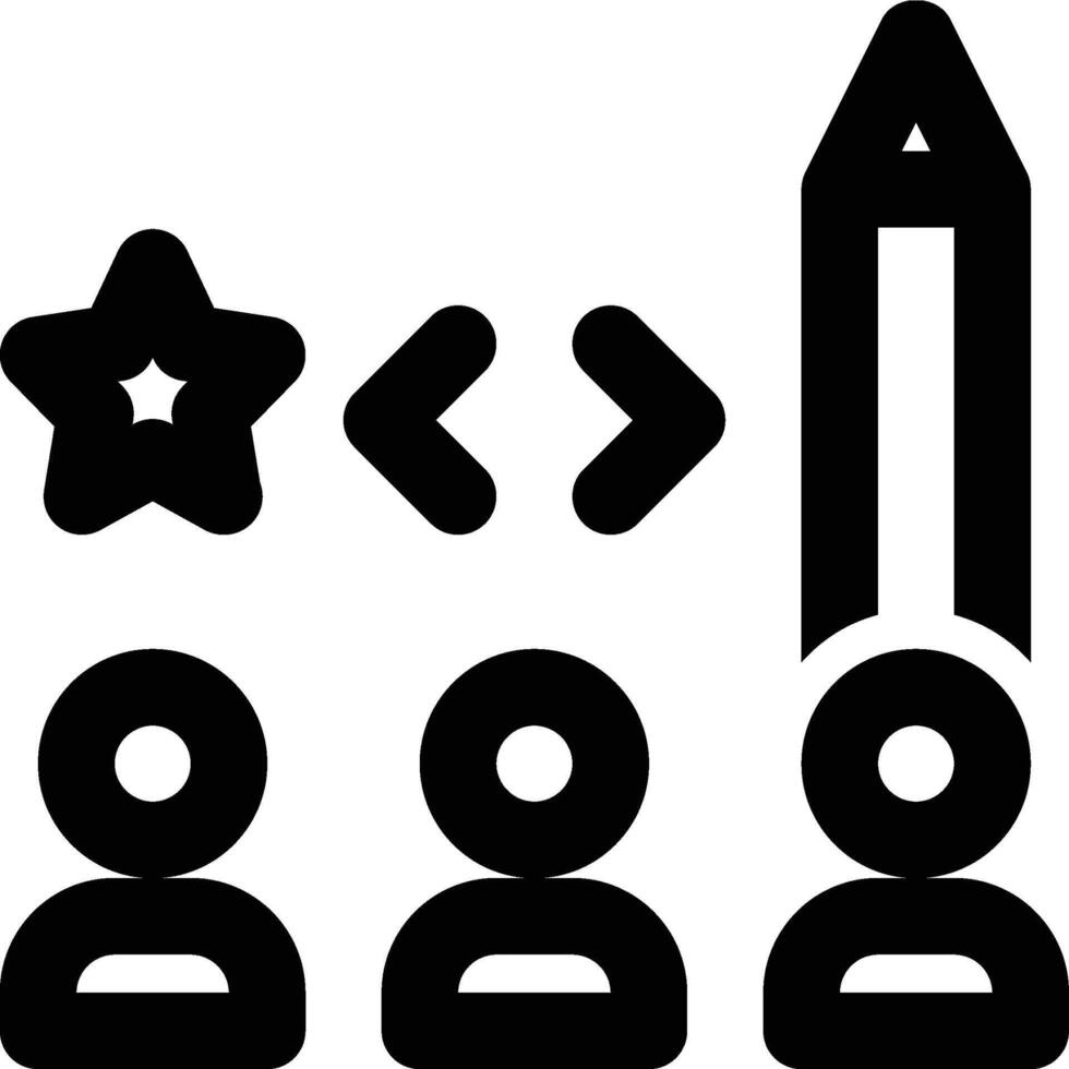 Role, Team, Collaboration Outline Icon vector