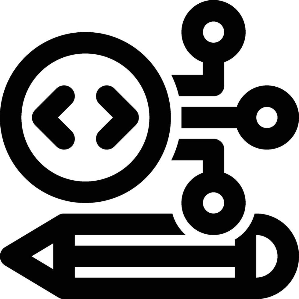 Application Design, System Design, Programming Outline Icon vector