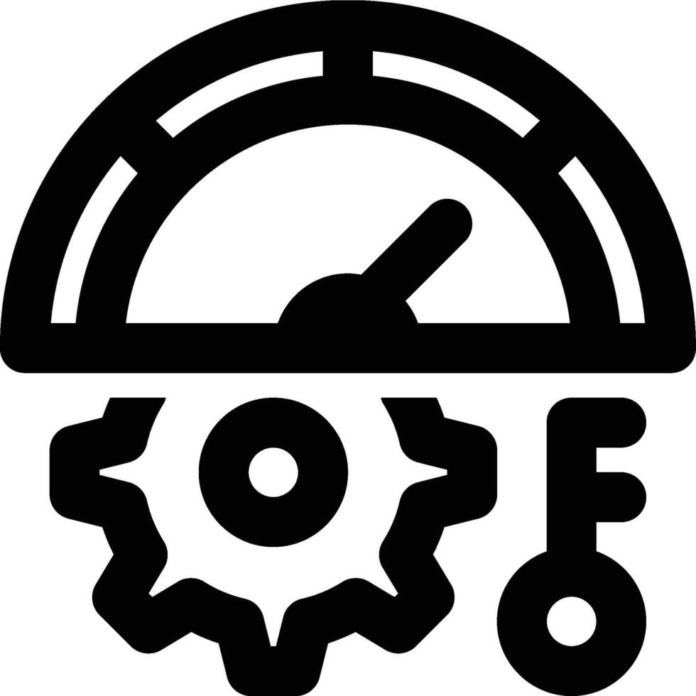 KPI, Report, Key Outline Icon vector
