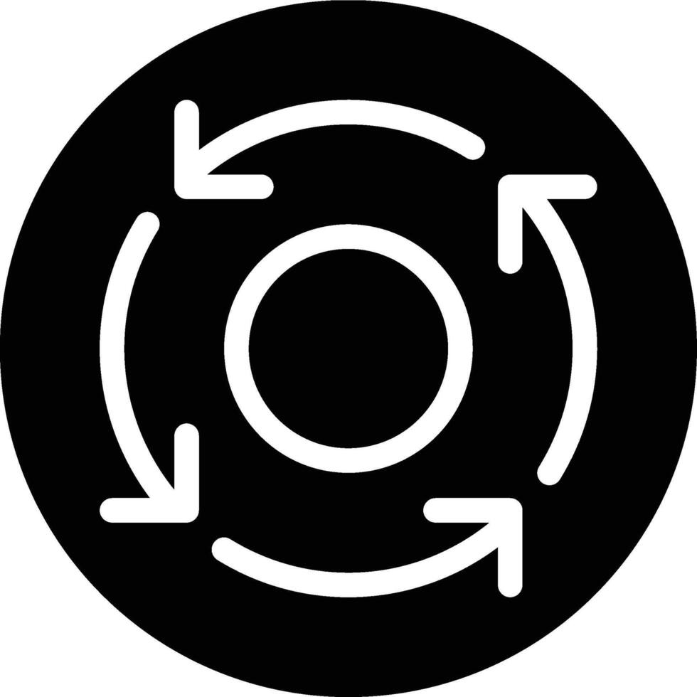Iterative, Iteration, Lifecycle Glyph Solid Icon vector