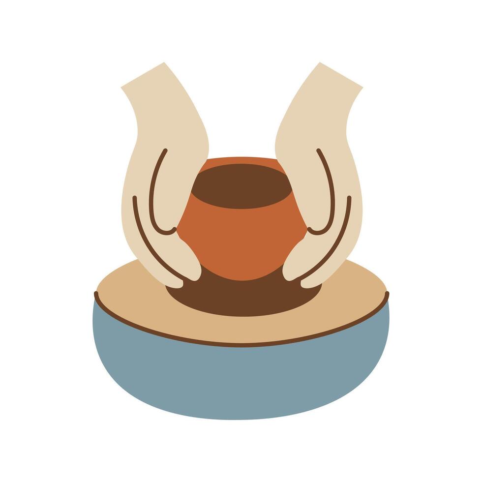 Potters Wheel Hands vector