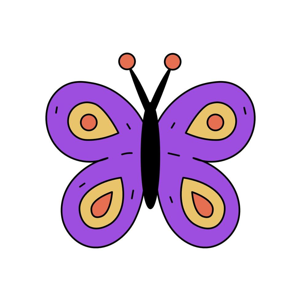 Purple Butterfly Icon vector