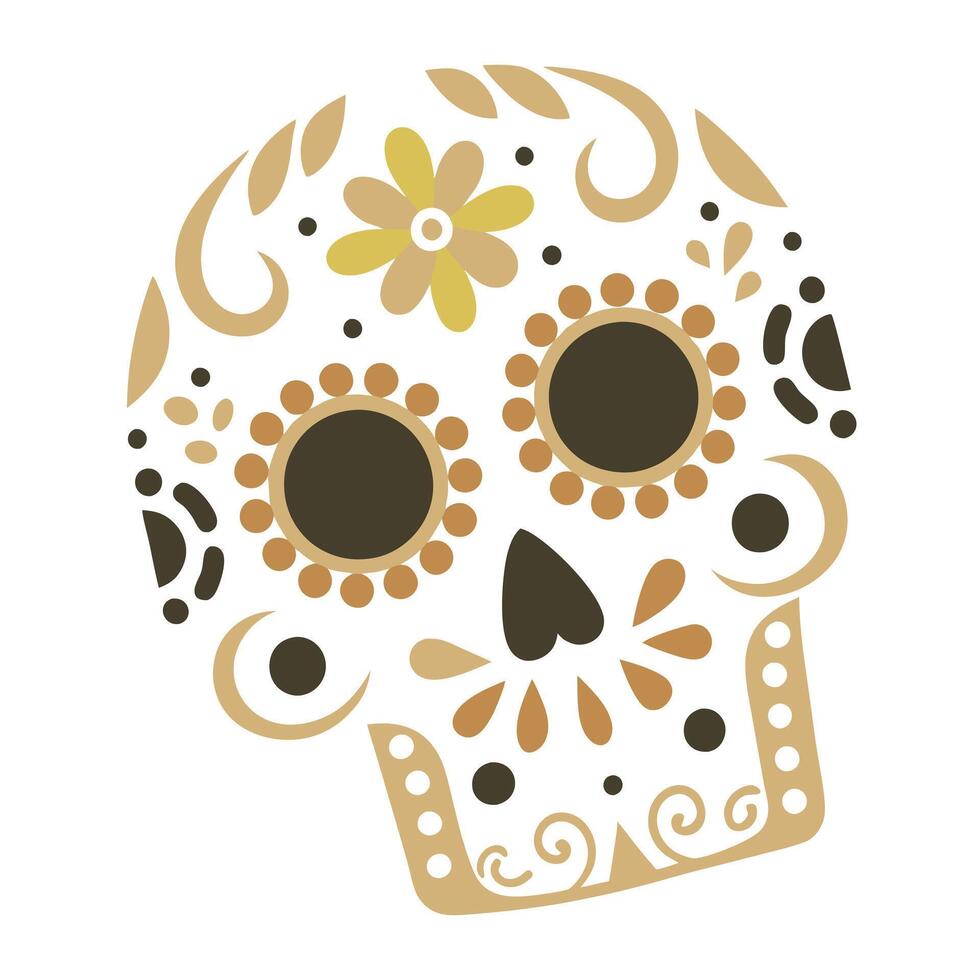 Elegant Sugar Skull vector
