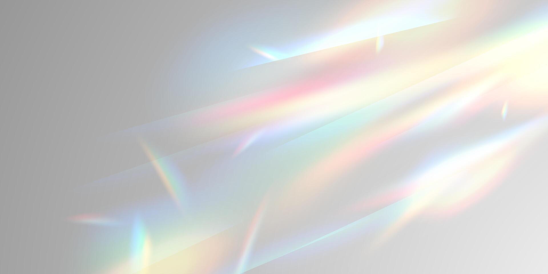 A white background with a rainbow light vector