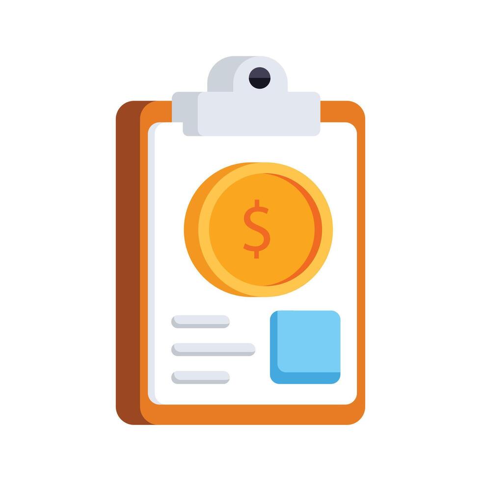 Grab this 3d style icon of financial report vector