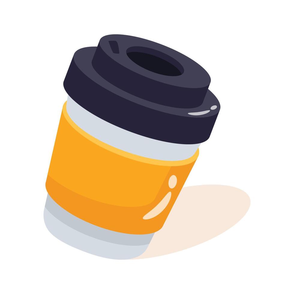 Here is a handy 3d icon of coffee cup vector