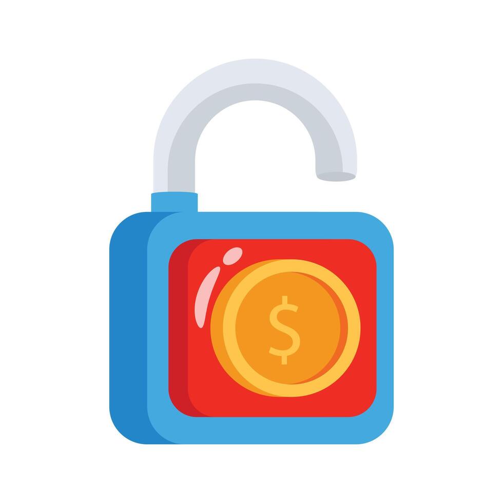 A customizable 3d style icon of financial protection vector