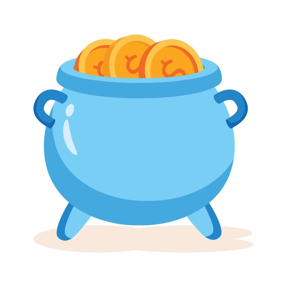 Check out handy 3d style icon of coin pot vector