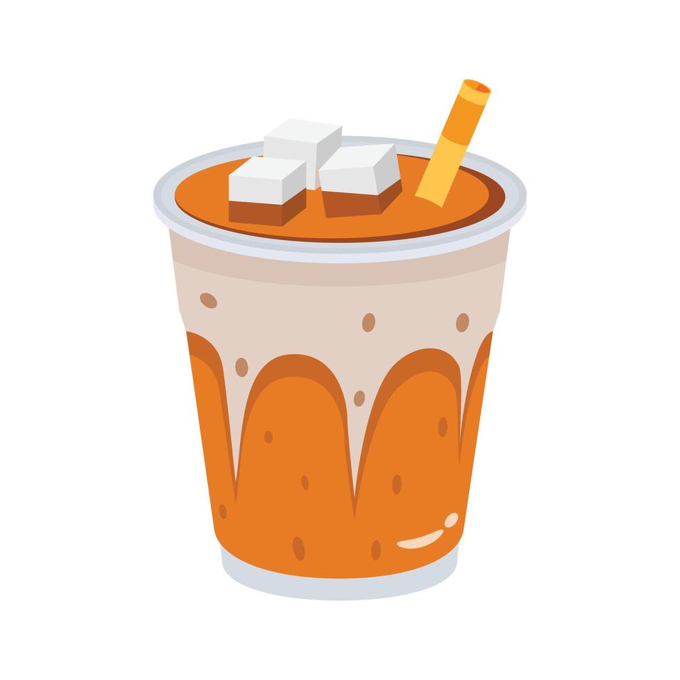 Get this amazing icon of iced coffee cup in modern design style vector