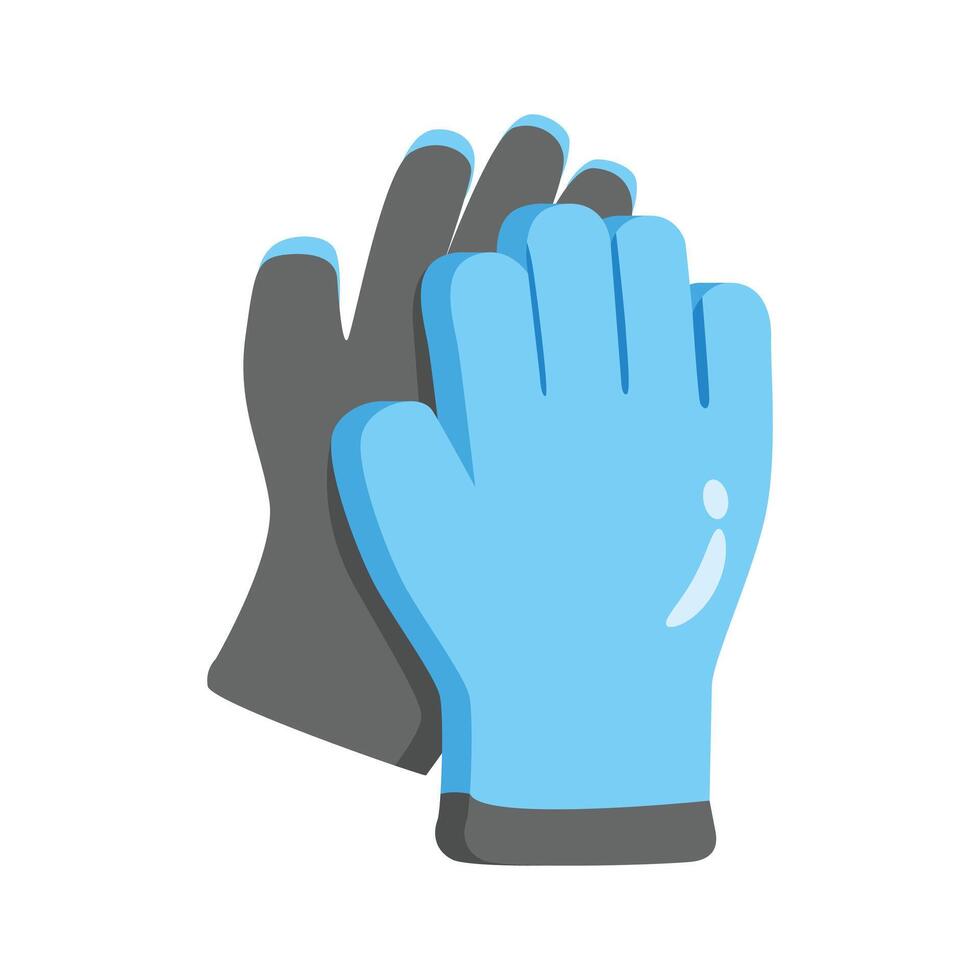 Rubber gloves icon designed in 3d style vector