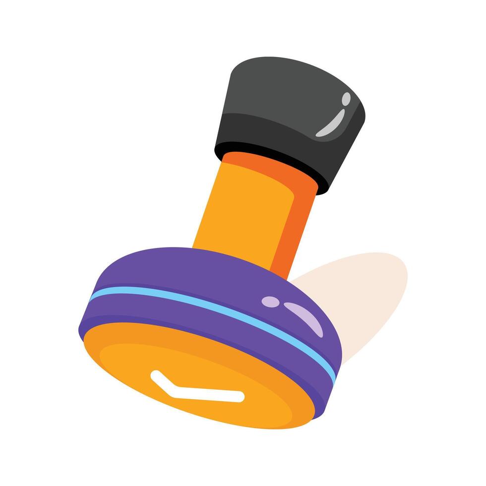 Get this handy 3d style icon of approval stamp vector