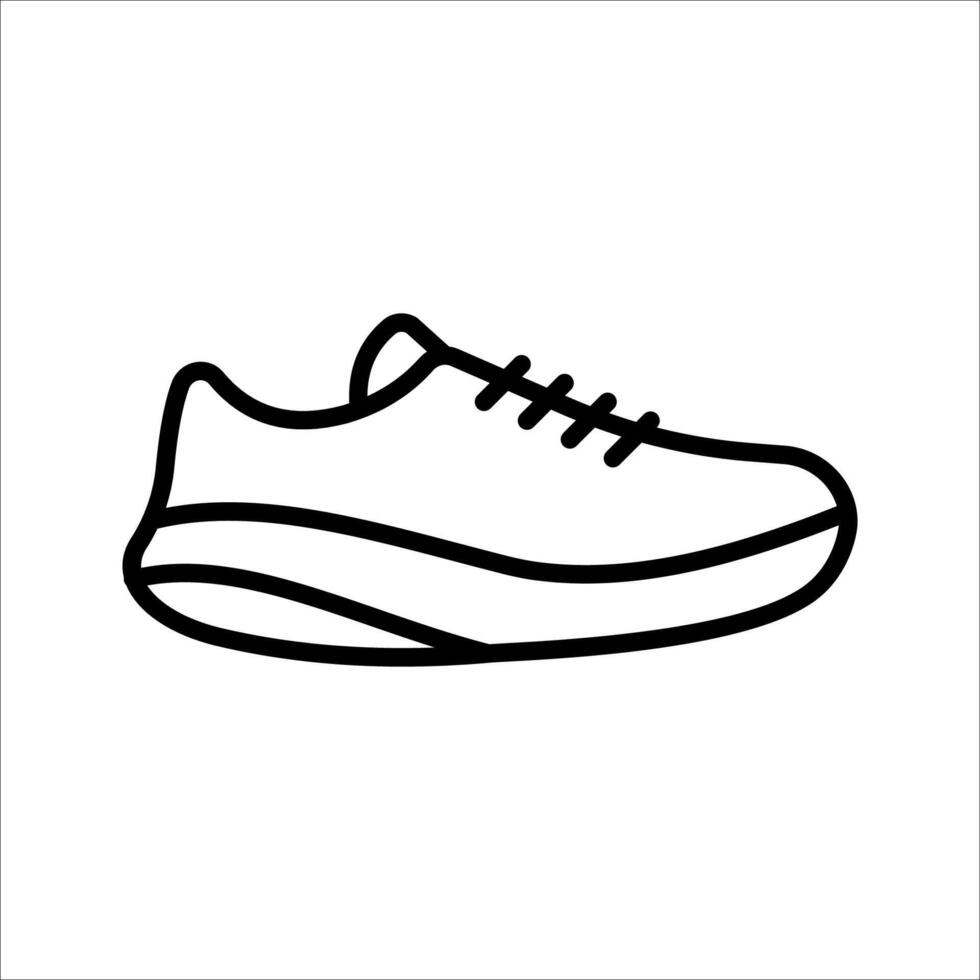 running shoe Icon Symbol isolated white background. illustration. color editable. vector