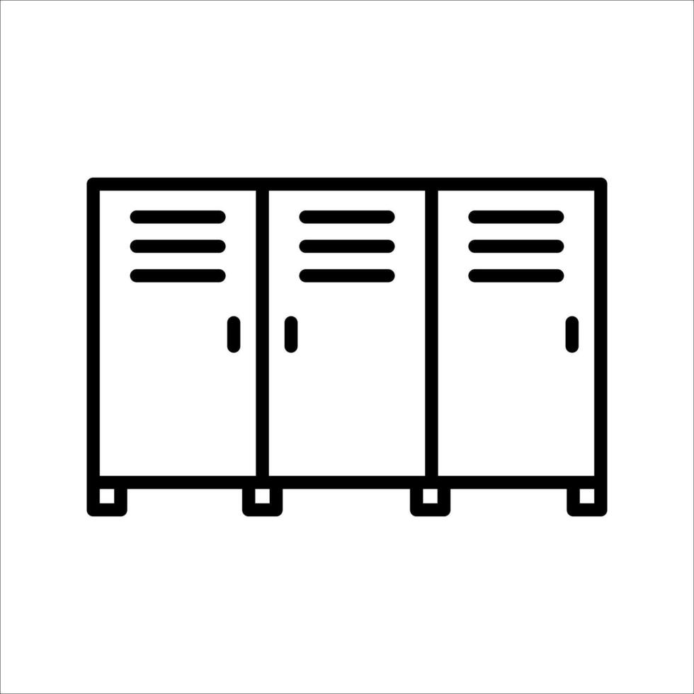 locker Icon Symbol isolated white background. illustration. color editable. vector