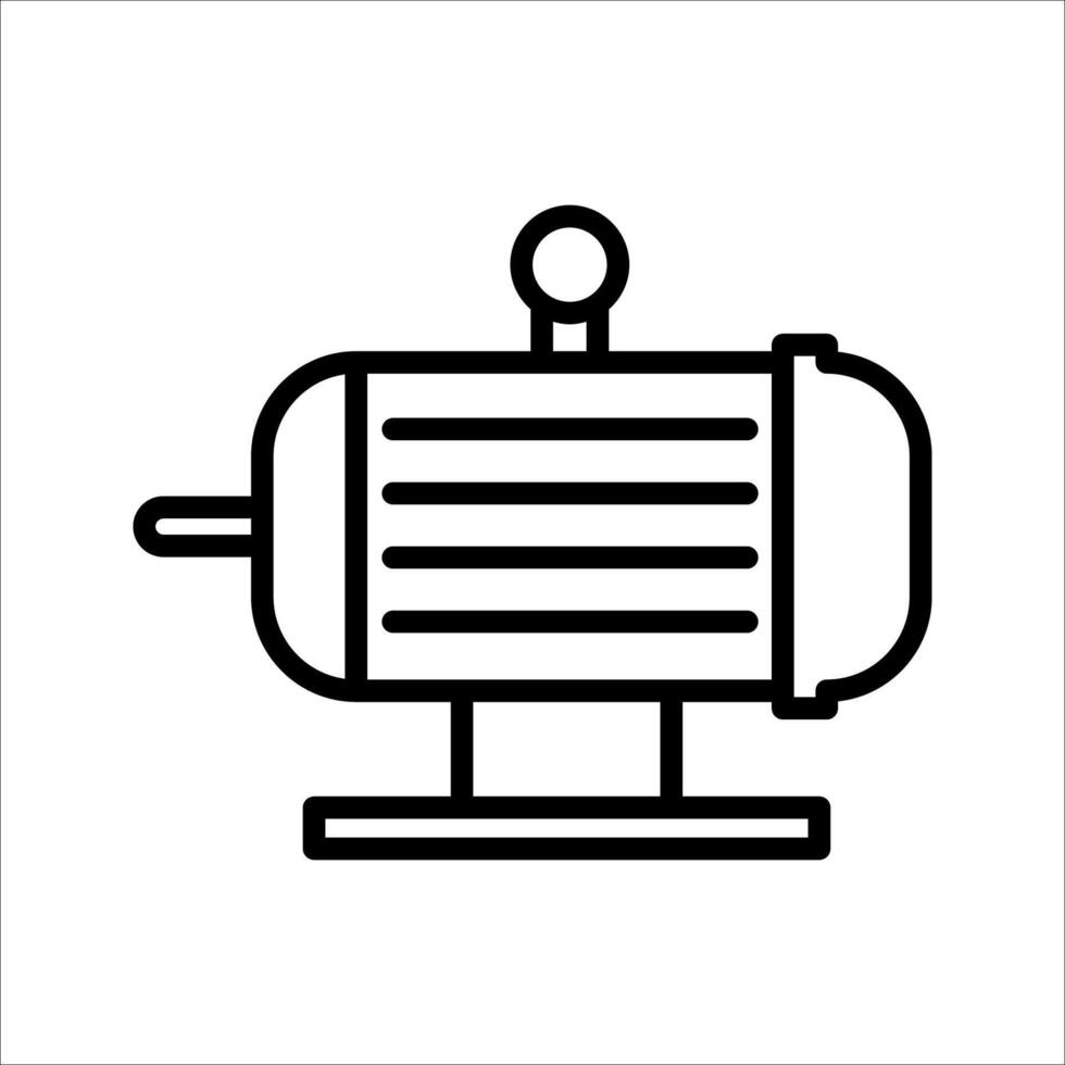 electric motor Icon Symbol isolated white background. illustration. color editable. vector