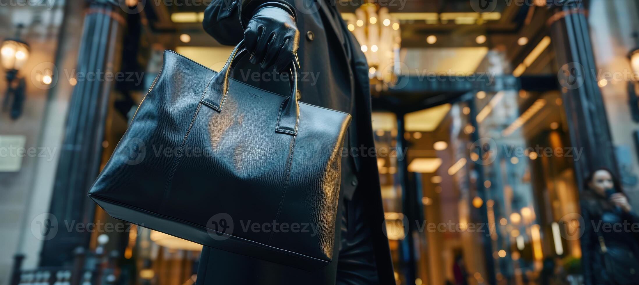 Luxury Bag Delivery at Upscale Hotel Entrance for Exclusive Clientele photo