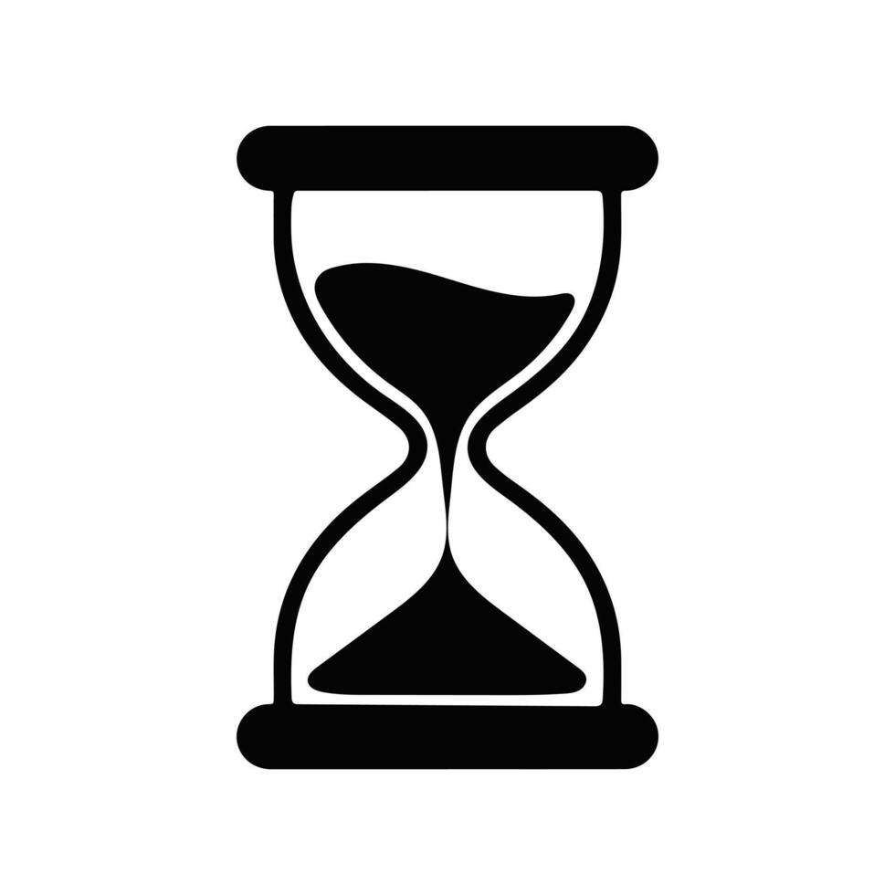 Hourglass with sand icon vector