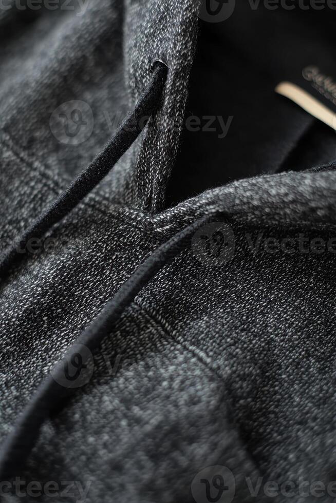 High-End Hoodie Pocket Detail on Textured Fabric Showcasing Minimal Design for Product Highlight photo