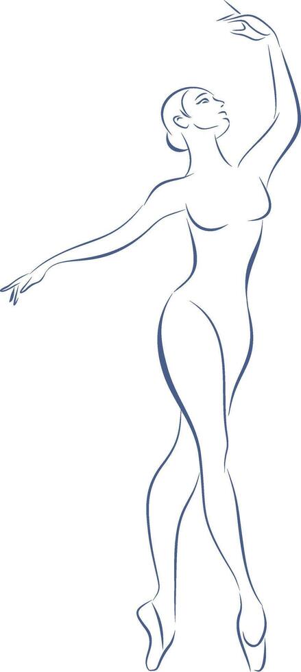 A woman in a pose vector