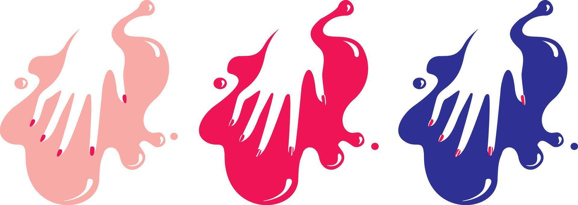Nail polish and nail polish color vector