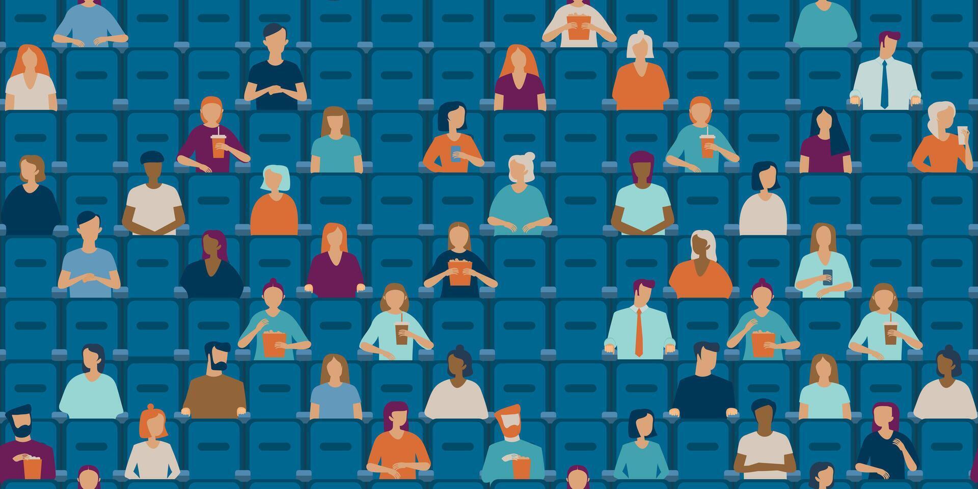A crowd of people in the stands at a sporting event vector