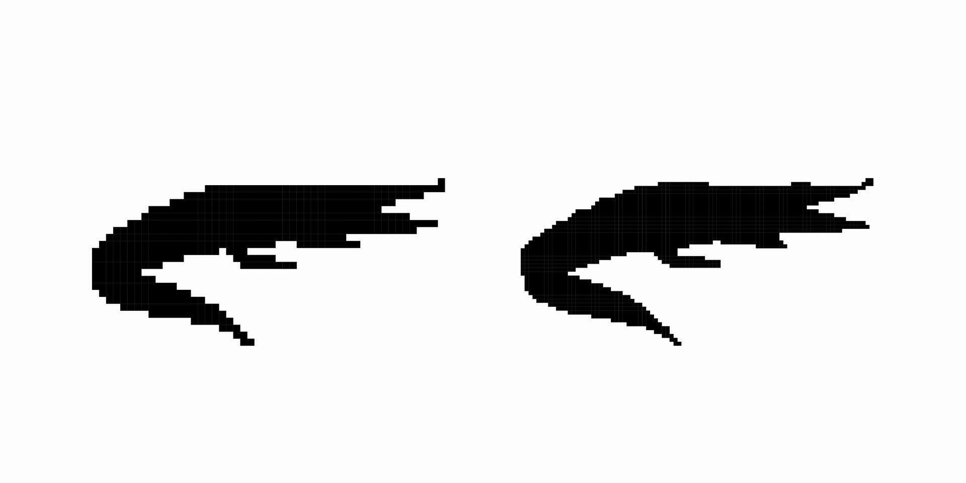 Silhouette of two animal tails with jagged edges in black and white design vector