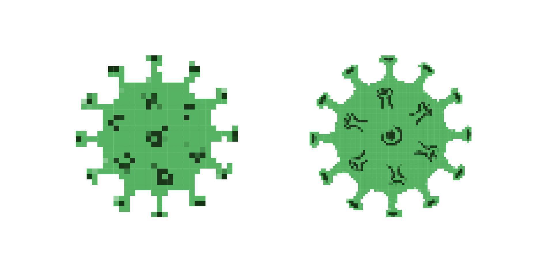Digital art of virus concepts indicating health and disease awareness in modern society vector