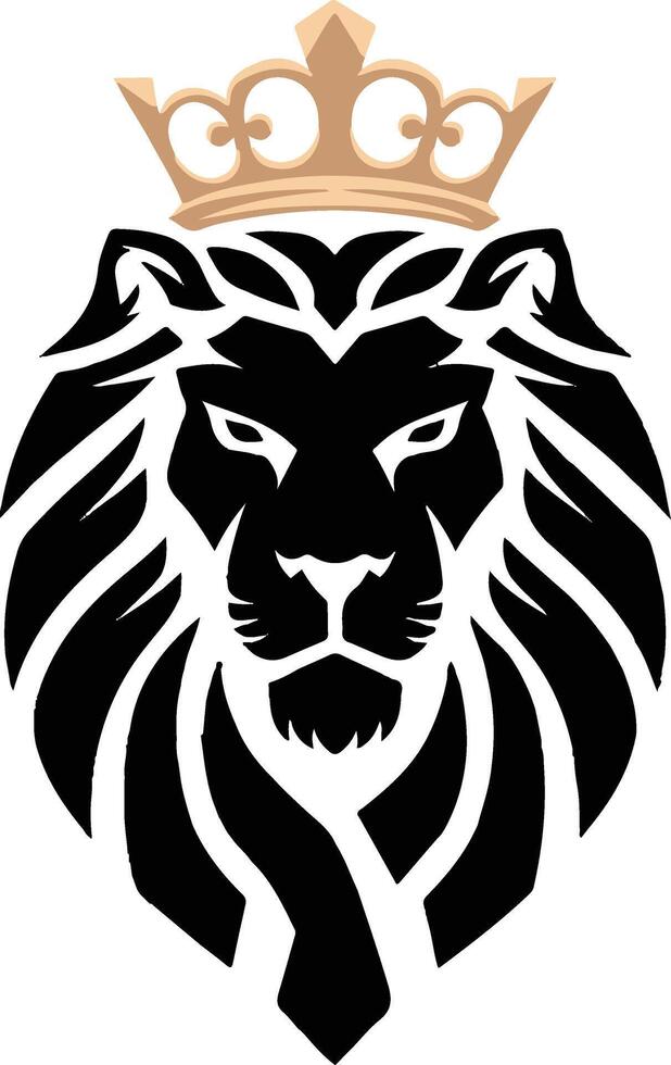 A luxury minimalistic lion symbol lion vector