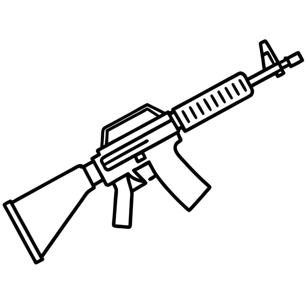 Firearm Art - Gun Silhouette Design vector