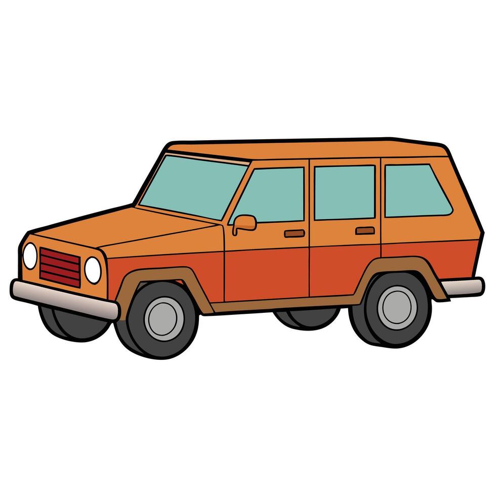 Eco-Friendly Car Illustration for Green Branding Projects vector