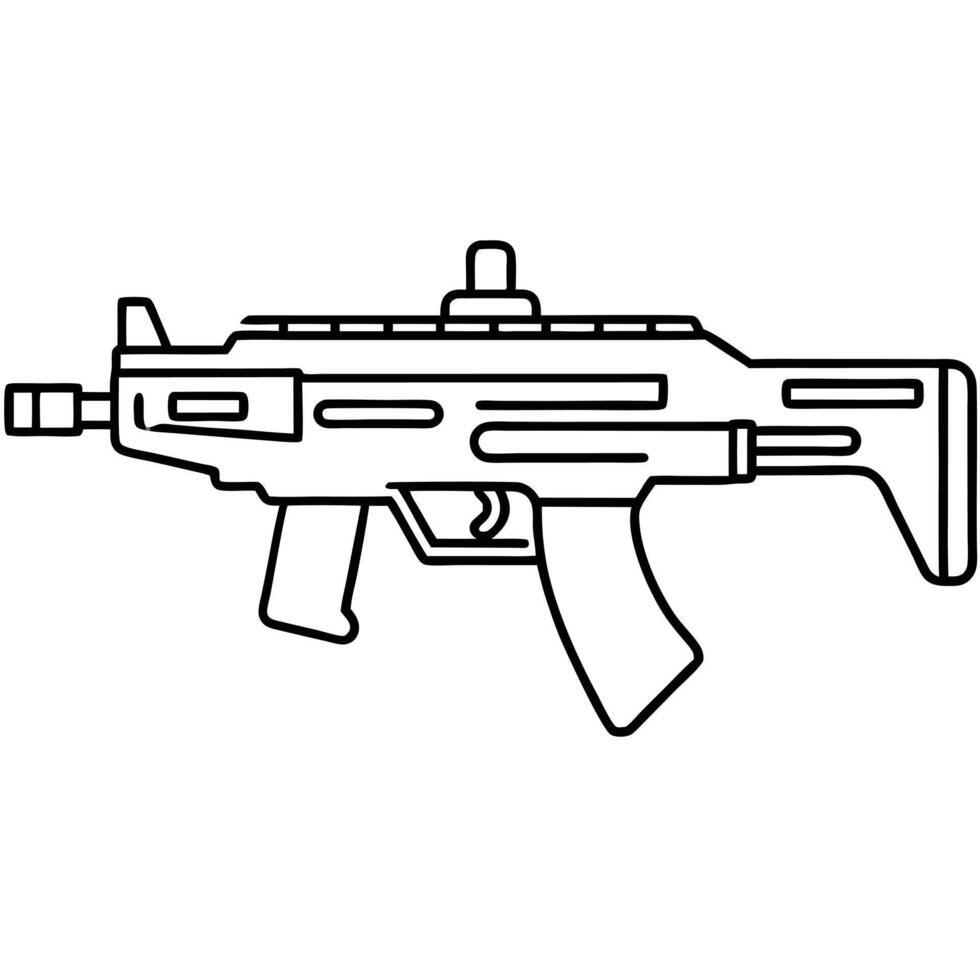 Pistol Design Silhouette - Gun Artwork vector