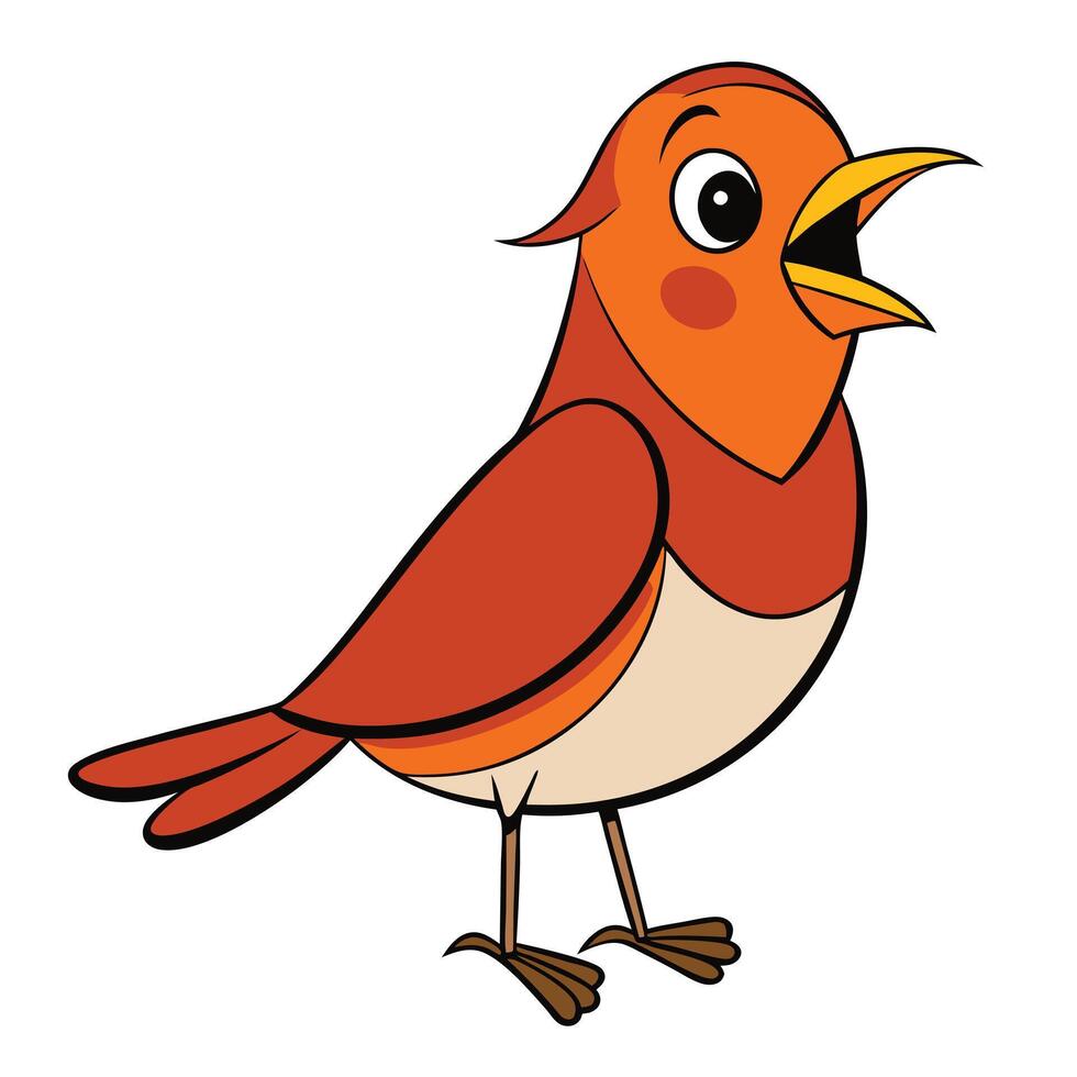 A cartoon bird with a beak and open mouth vector