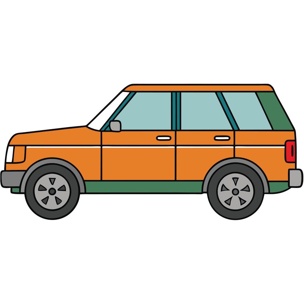 Monochrome Car Illustration for Minimalist Branding Projects vector