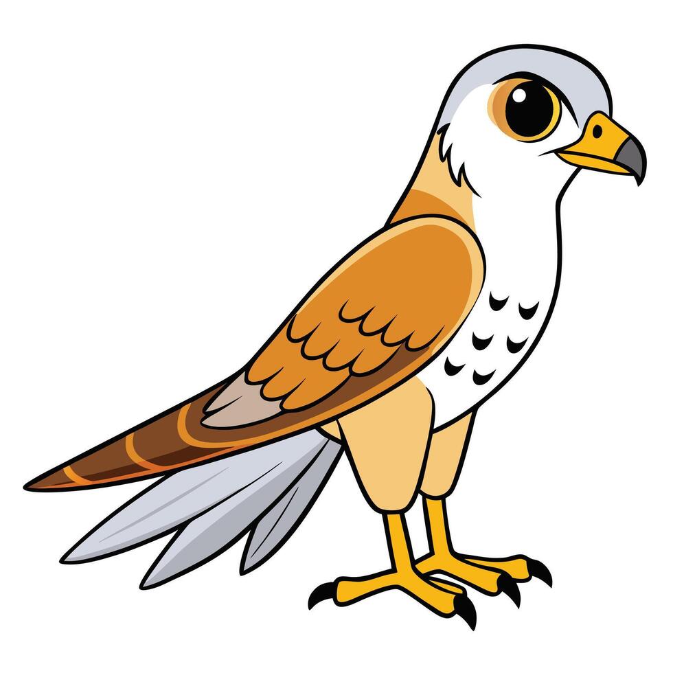A cartoon bird with a big beak and long legs vector