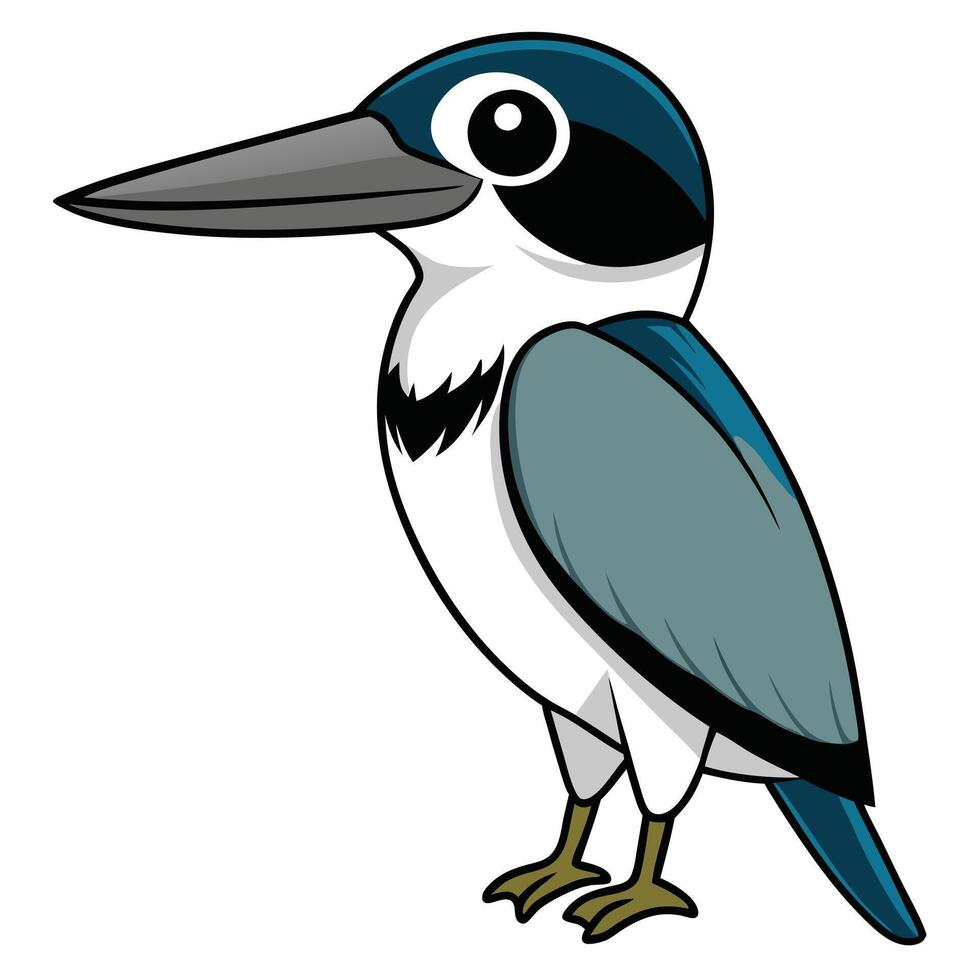 Bird with Elegant Feathers Art vector