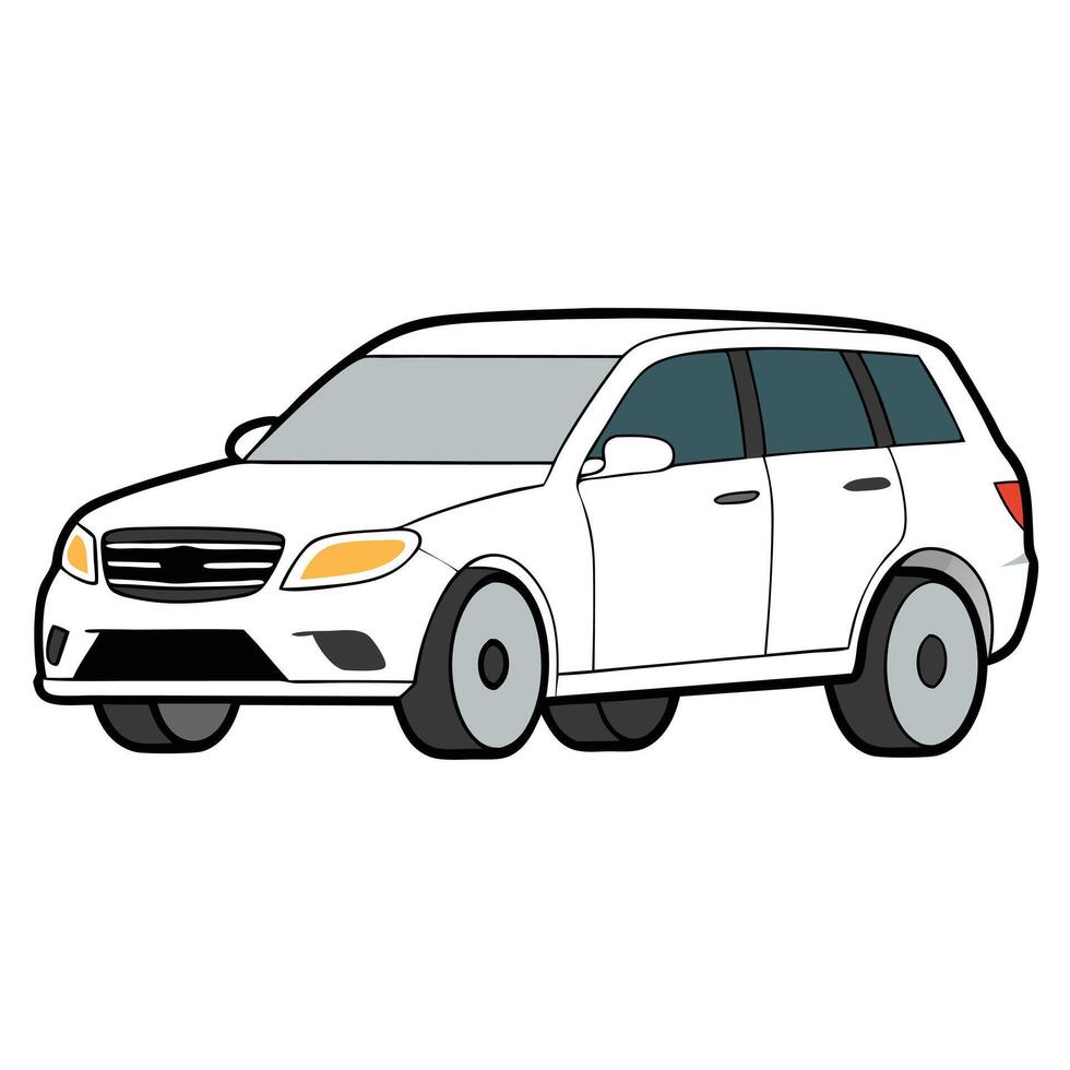 Car Illustration Highlighting a Vintage Muscle Car vector
