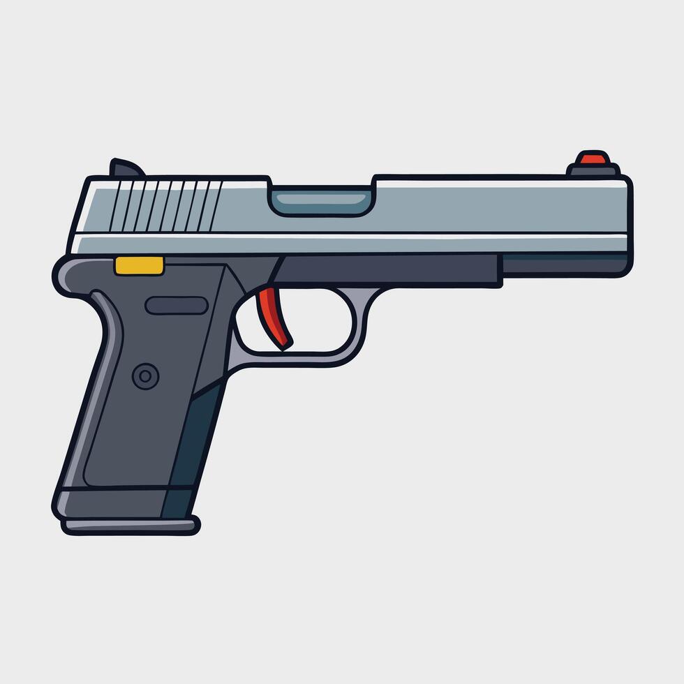Design - Gun Icon and Pistol Artwork vector