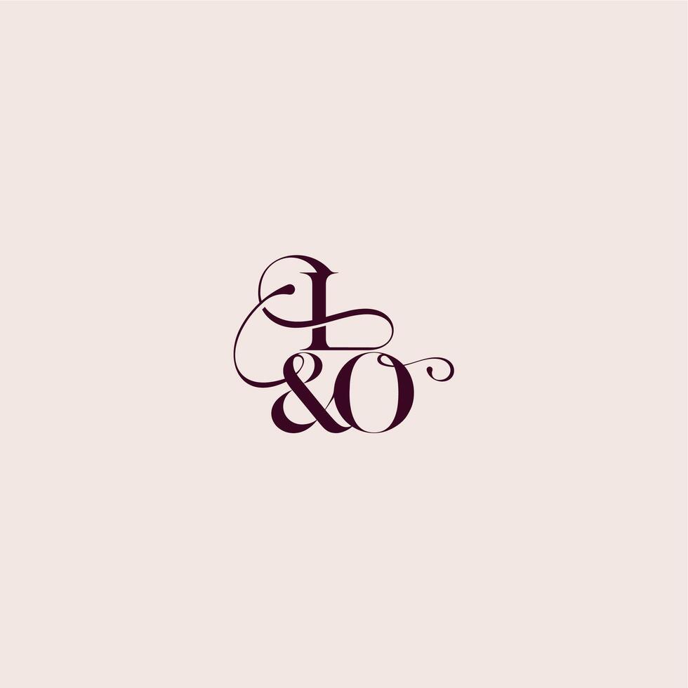 bold serif initial calligraphy wedding concept monogram letter elegant and luxury concept IO vector