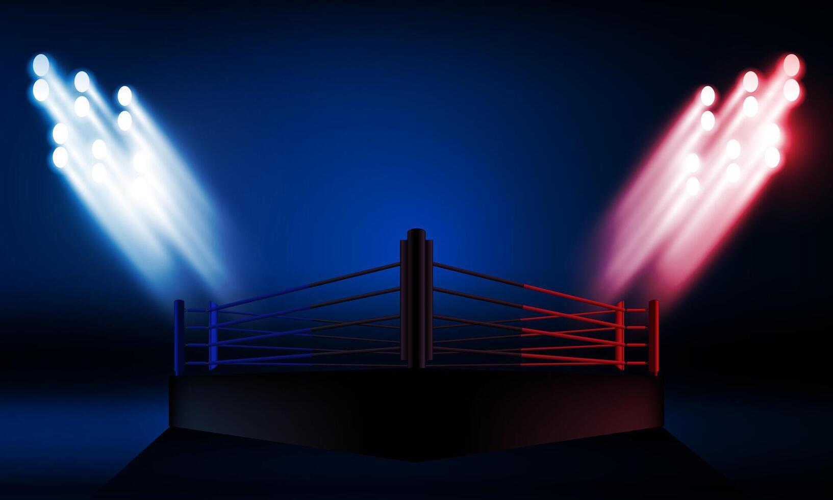Boxing arena stadium design. vector