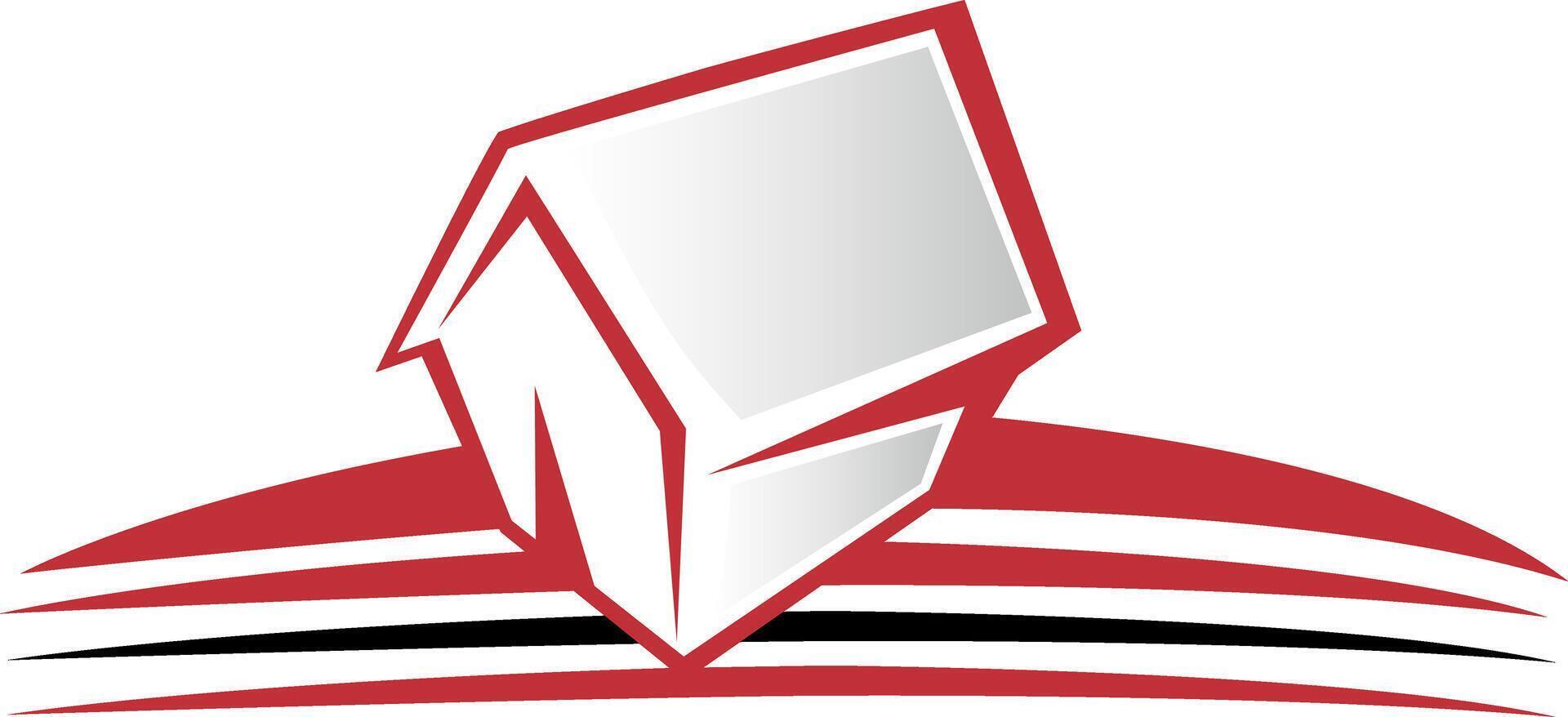 Red real estate logo element vector