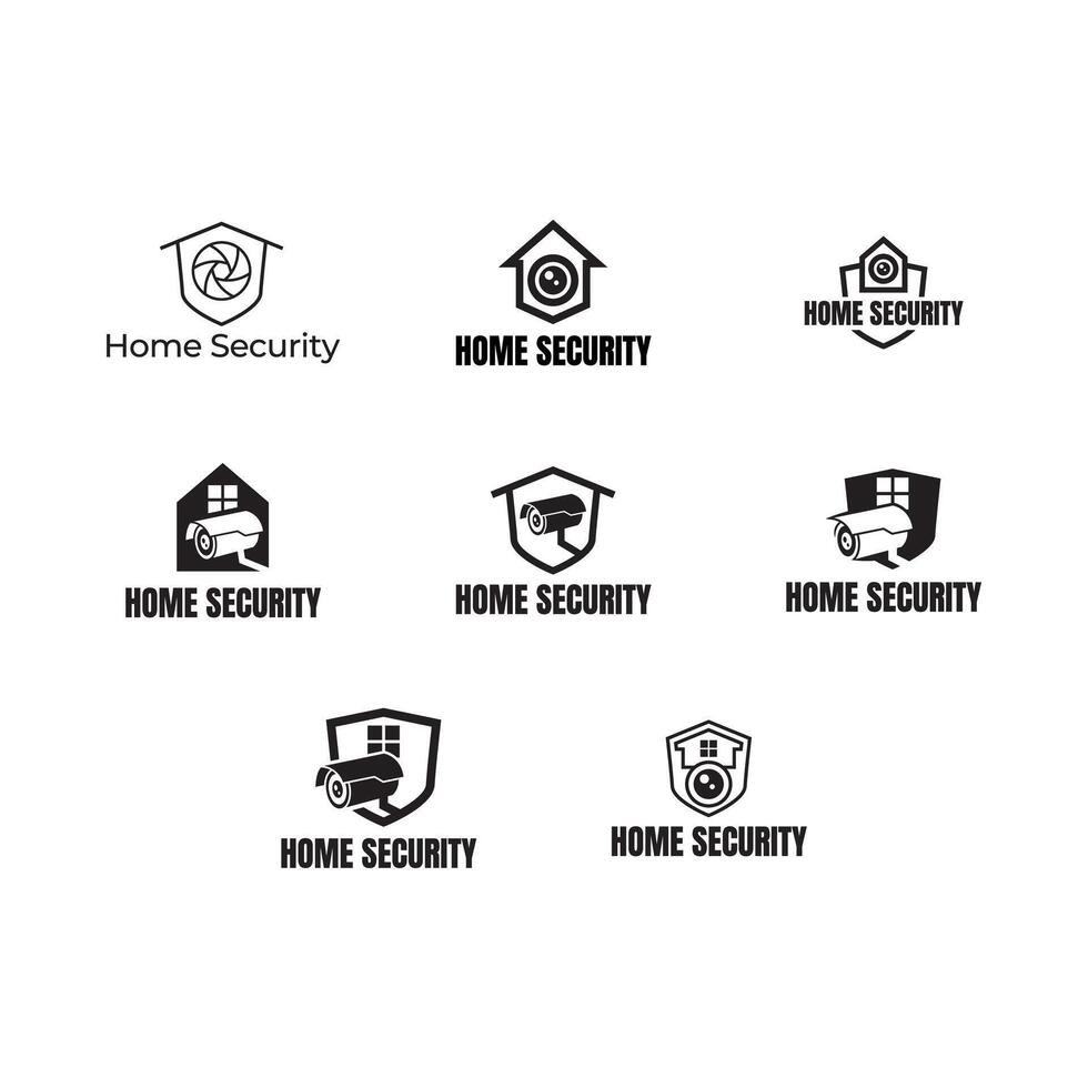 Home security logo set illustration vector