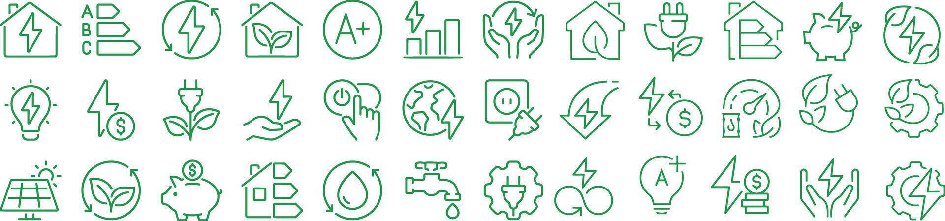 Co2 icons Pixel perfect. Alternative Energy, Eco Friendly and Ecology related line icon set vector